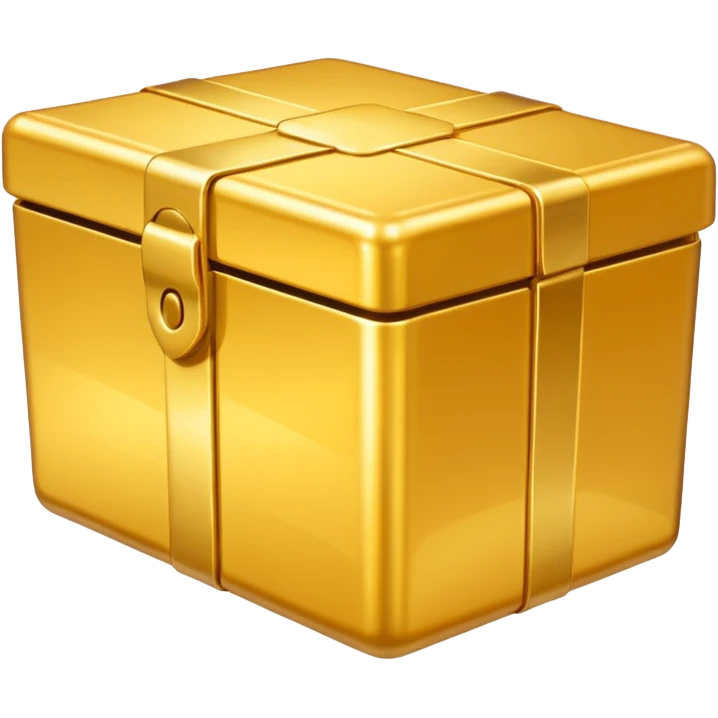 Clean Gold box direct frontal view emoji