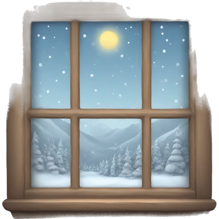 Cozy winter window emoji