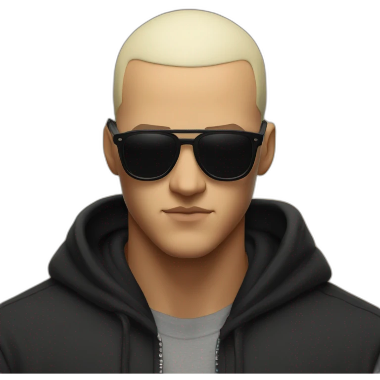 DJ Snake serious attitude front view wearing a BLACK hoodie showing a punch hand emoji