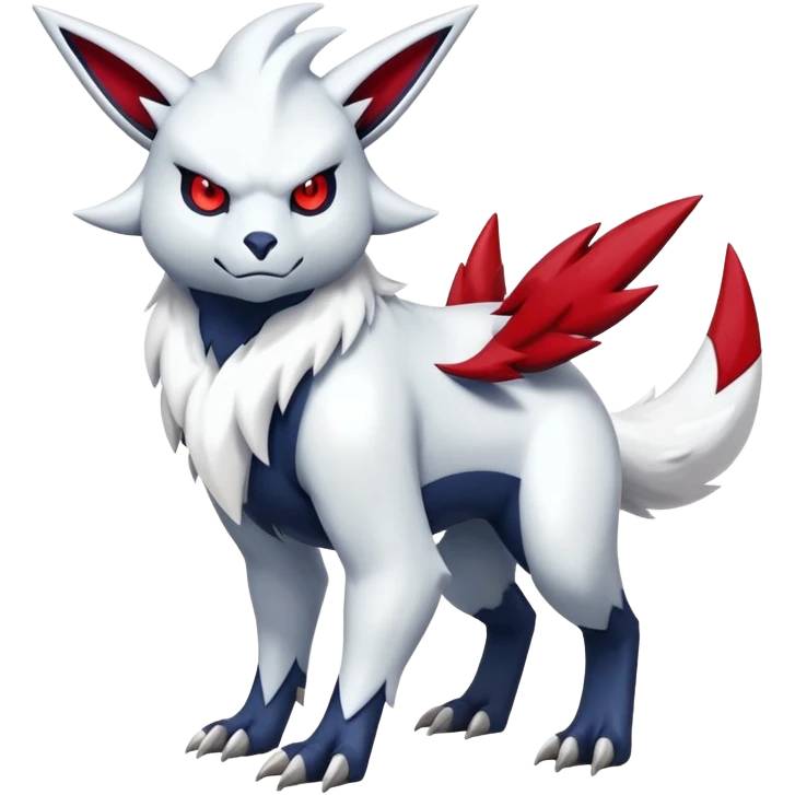 Shiny Badass Cool Absol-Zangoose-Pokémon-Fakémon-hybrid-creature (full body) emoji