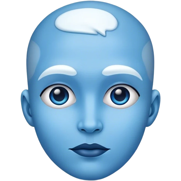 Blue face emoji