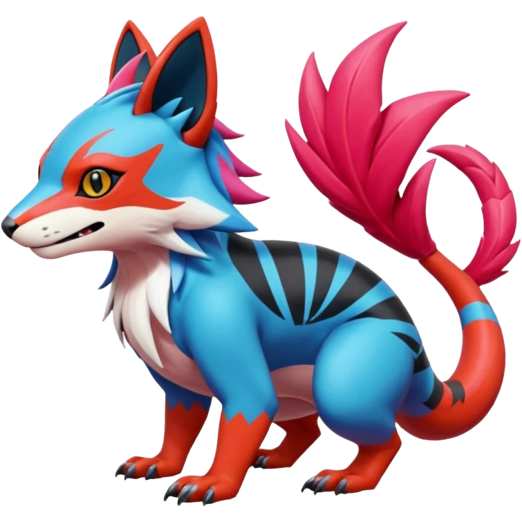  exotic tropical cyber-Sleuth-Porcu-Garmaddon-Litten-Linoone-Noibat-Fakémon-Pokémon-Vernid-creature emoji