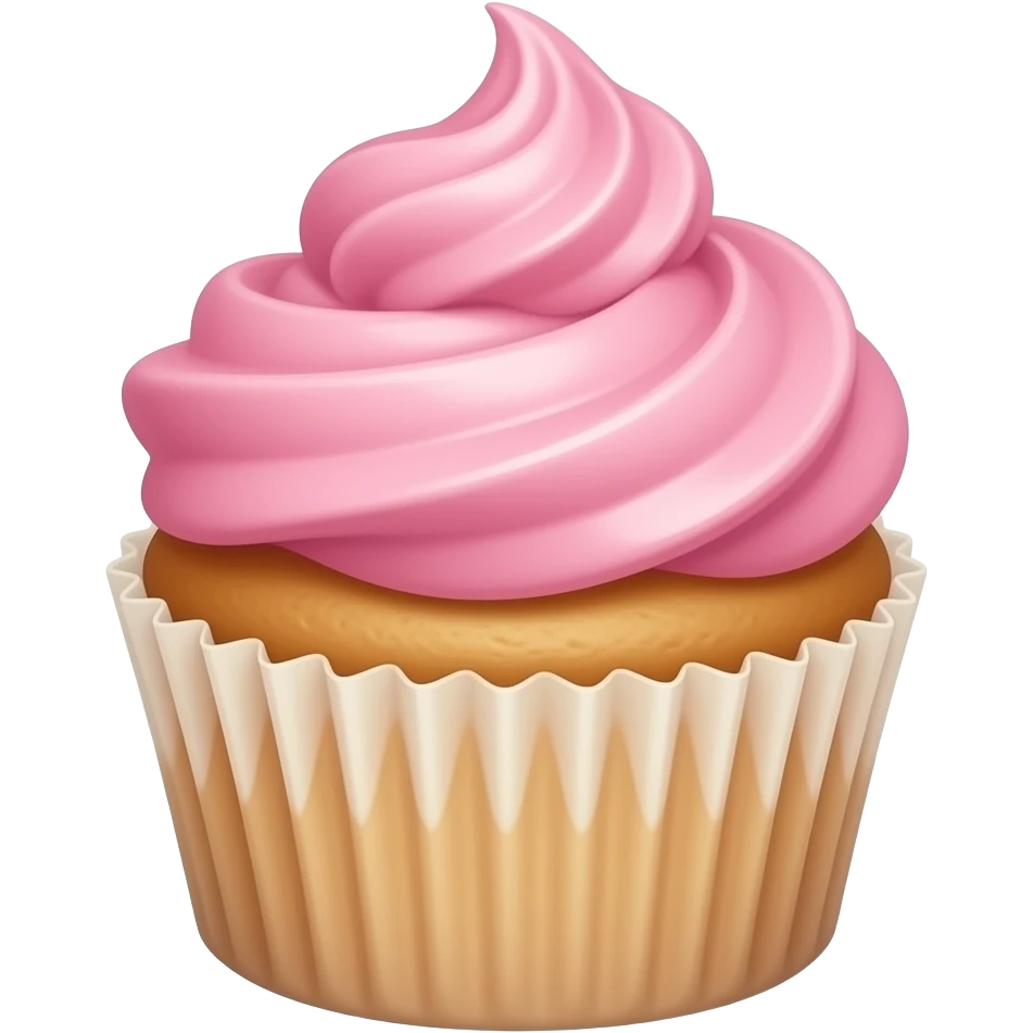 Cupcake with pink icing emoji