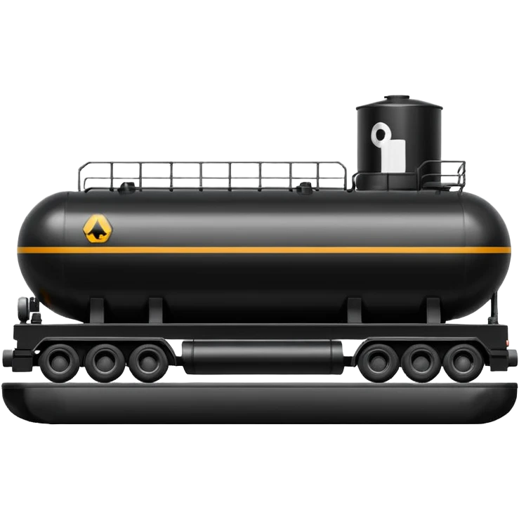 Generate a black oil tanker emoji
