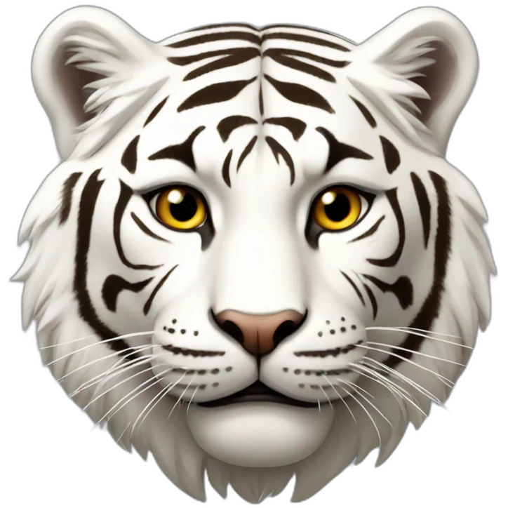 Un tigre blanc emoji