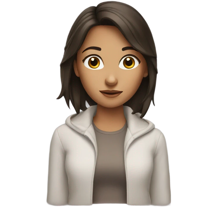 brunette girl emoji