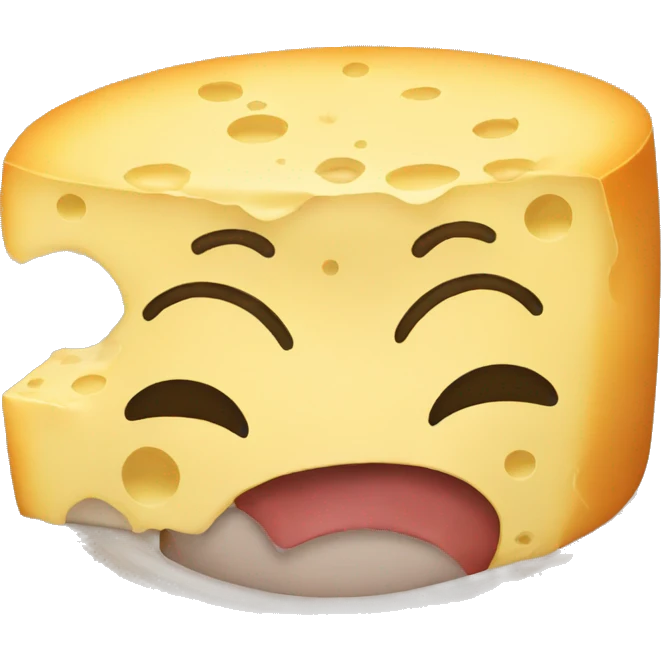 tired emoji as cheese emoji