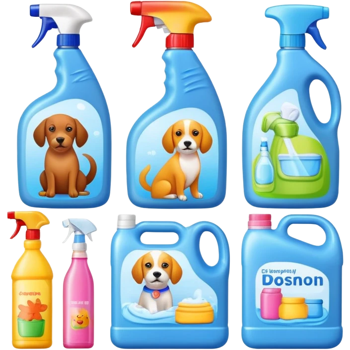 Cleaning products for dogs emoji