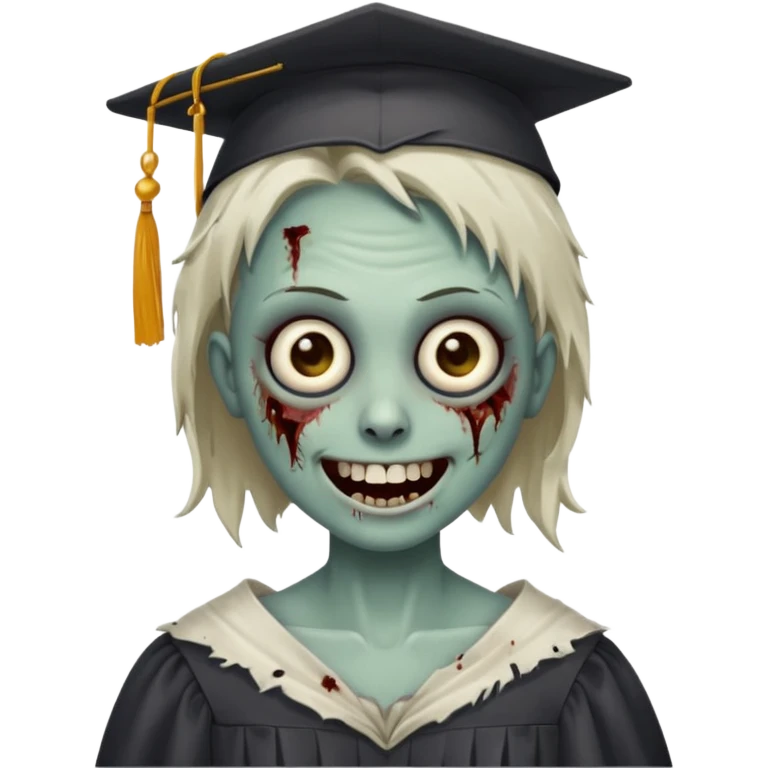 graduating zombie emoji