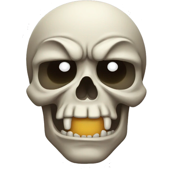 Skull with an angry face emoji