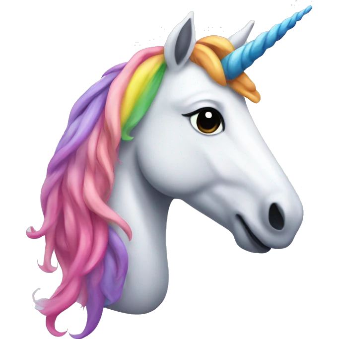 unicorn on a rainbow emoji