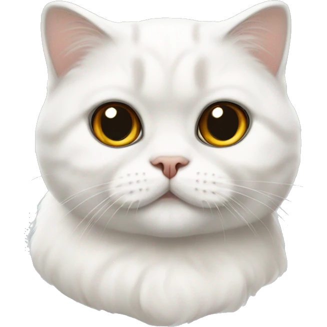 white Scottish Fold cat emoji