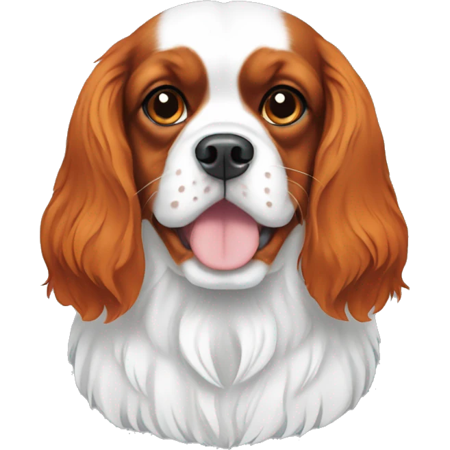King Charles spaniel white and orange  emoji