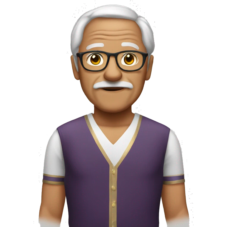 Old man wearing leotard emoji