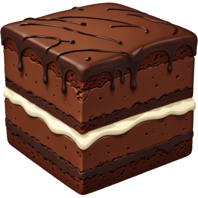 big Chocolate Brownie cake emoji
