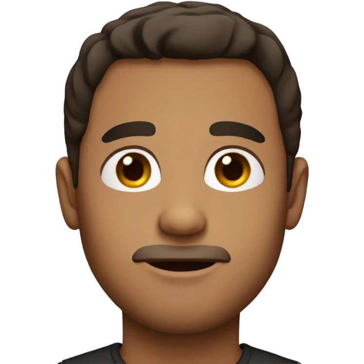 dark brown haired man emoji