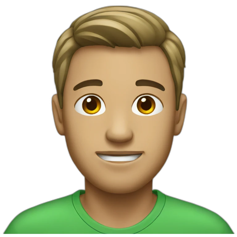 Guy with green shirt emoji