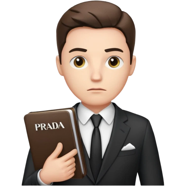 Boss holding the word prada emoji