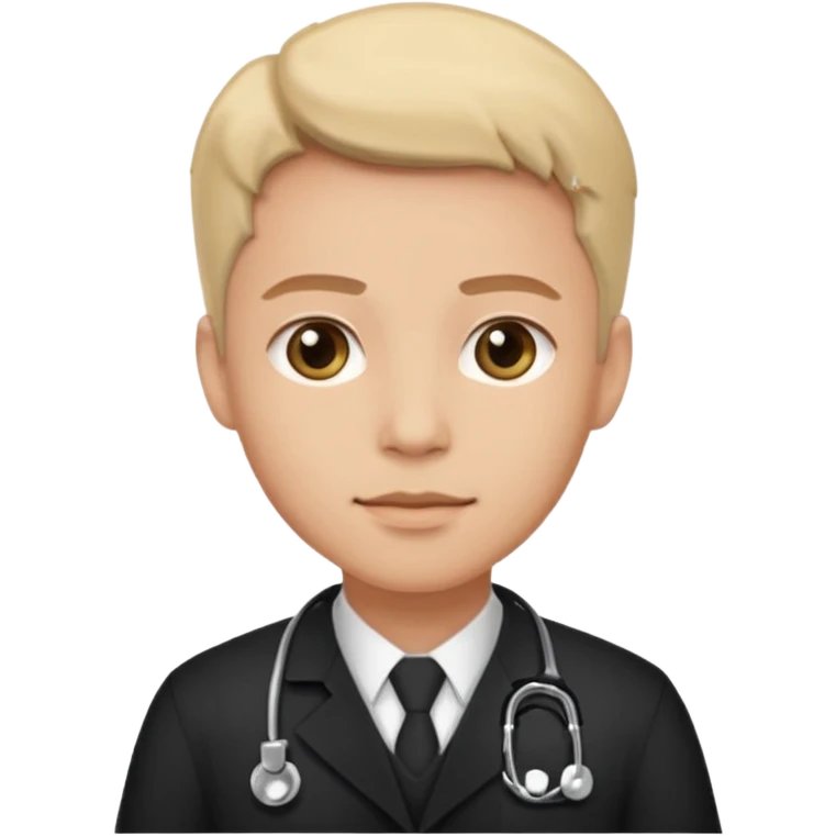 doctor with black uniform emoji