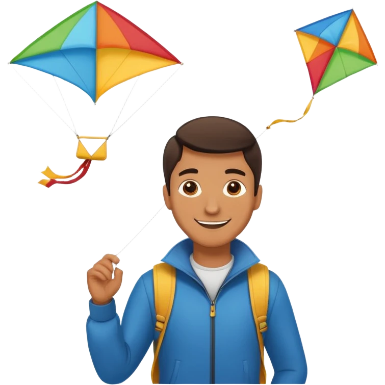 man with kite,Kite Flyers, big kite. emoji