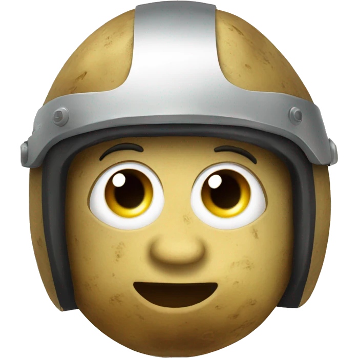 Potato with helmet emoji