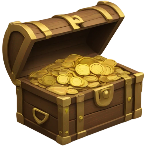 minimal chest of coins emoji