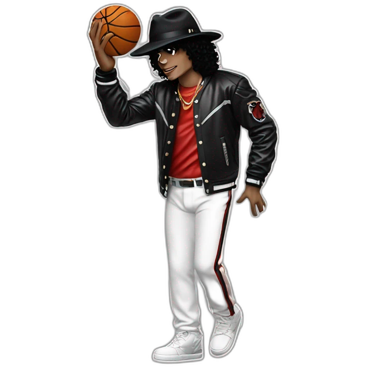 Micheal Jackson qui serre la main de micheal jordan emoji