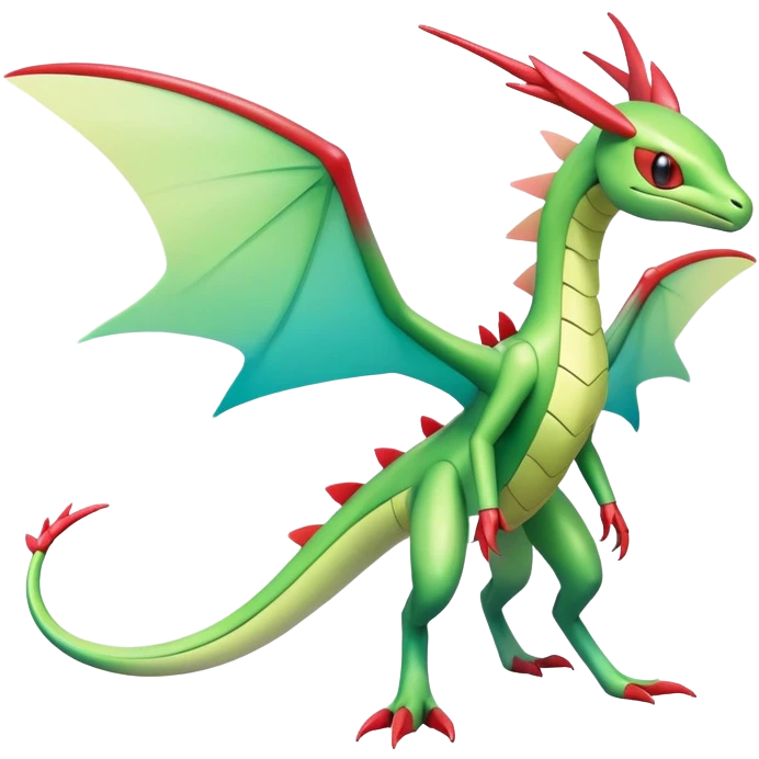 Colorful Futuristic Pastel-Gradient Modern Flygon-Scyther-Fakemon-creature-hybrid Full Body emoji