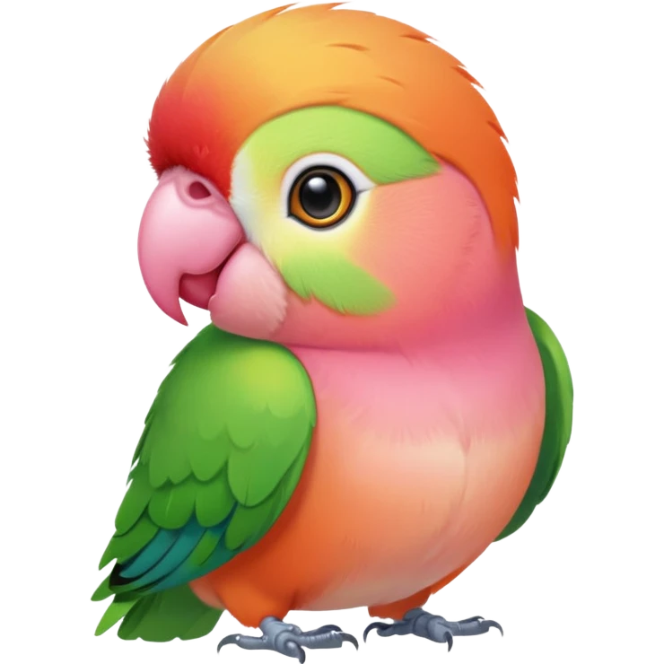 A peach-faced lovebird emoji