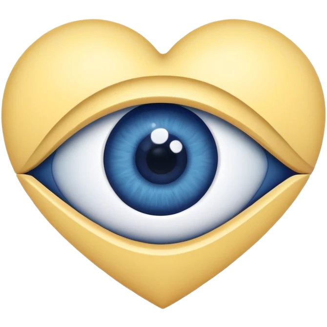 Eye inside navy blue heart emoji