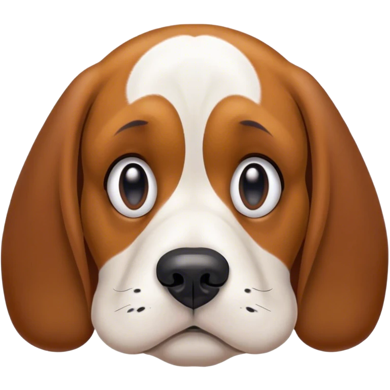 Cinematic Grumpy Beagle Portrait Emoji, Head tilted slightly with a deeply unimpressed expression, featuring a thick tri-color coat of white, brown, and black, large, droopy hazel eyes narrowed into an unamused glare, floppy ears slightly drooping in exasperation, Simplified yet comically expressive features, highly detailed, glowing with a dry, sarcastic glow, high shine, effortlessly judgmental yet dignified, stylized with a touch of cynicism, bright but brooding, soft glowing outline, capturing the essence of an eternally unimpressed yet endearing companion, so lifelike it feels like it could sigh heavily at you in disdain at any moment! emoji