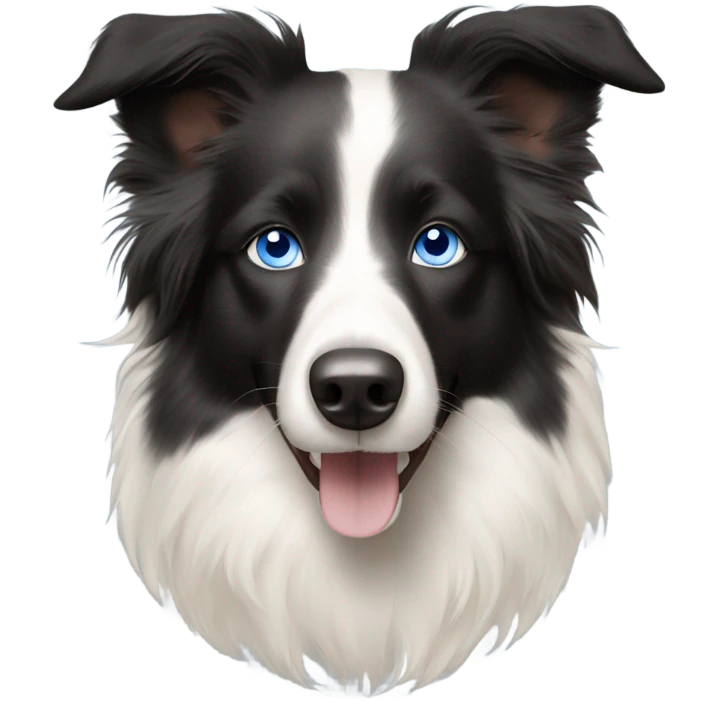 blonde border collie blue eyes emoji