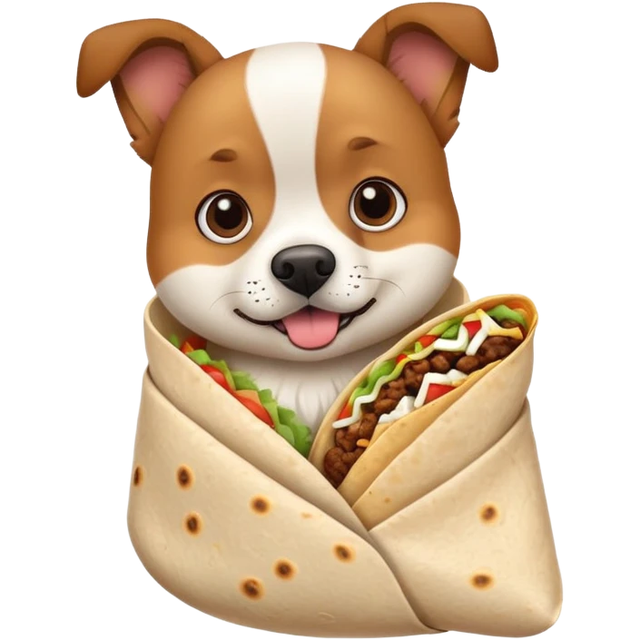 Dog eating burrito emoji