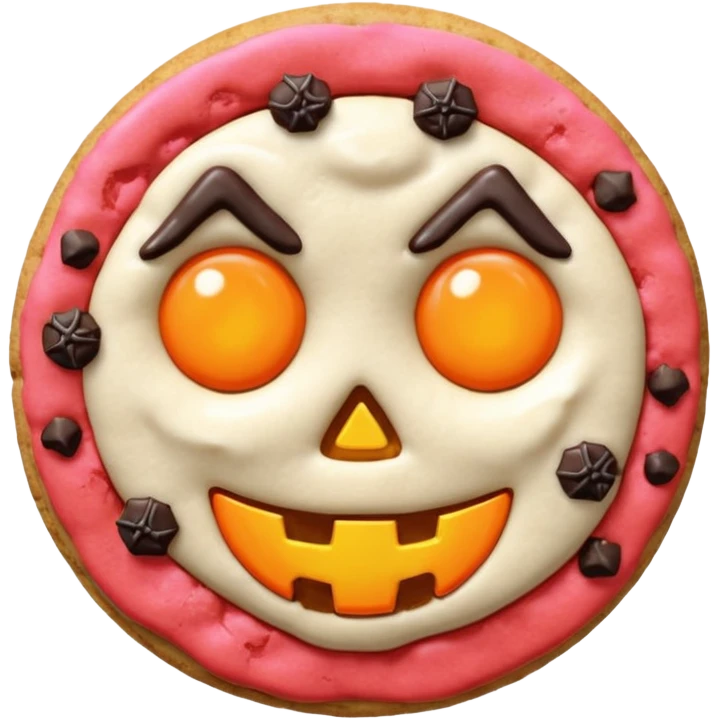 Cookie mit Halloween Gesicht emoji