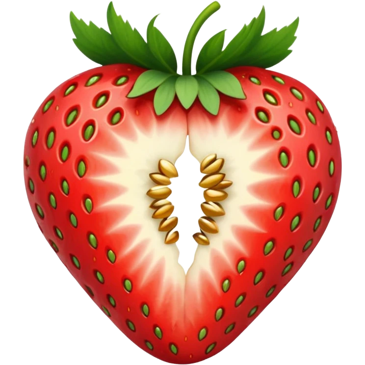 Strawberry cut in half emoji