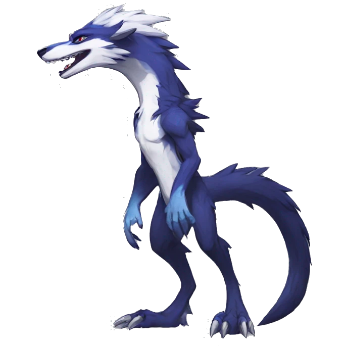 Cool Edgy Modern Sergal species by LiLaiRa full body emoji