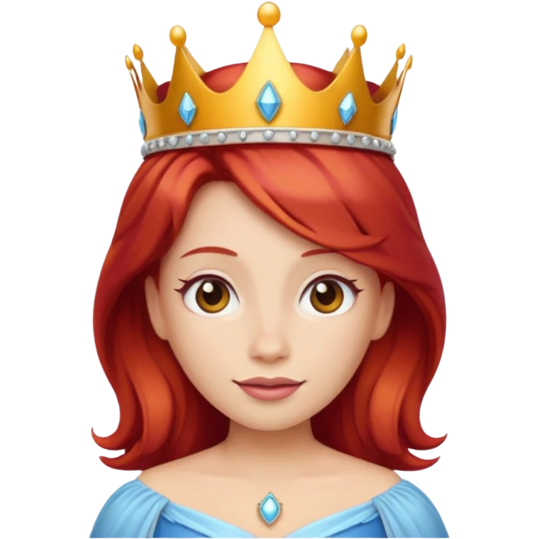 emoji princes ruiva com coroa  emoji