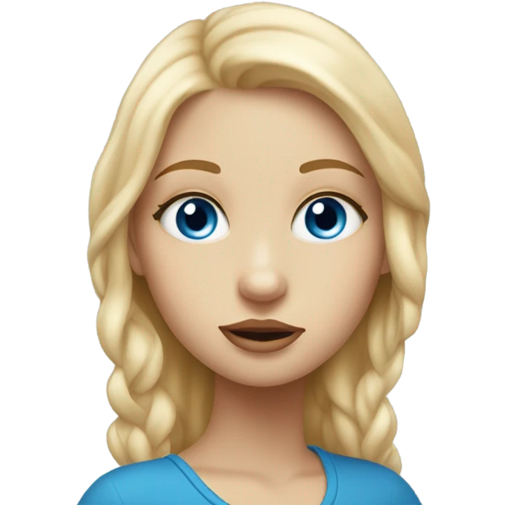 blue eyes home alone kissing blonde girl emoji