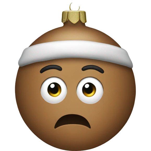 brown christmas ornament emoji