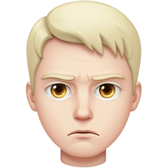 Stern serious face emoji