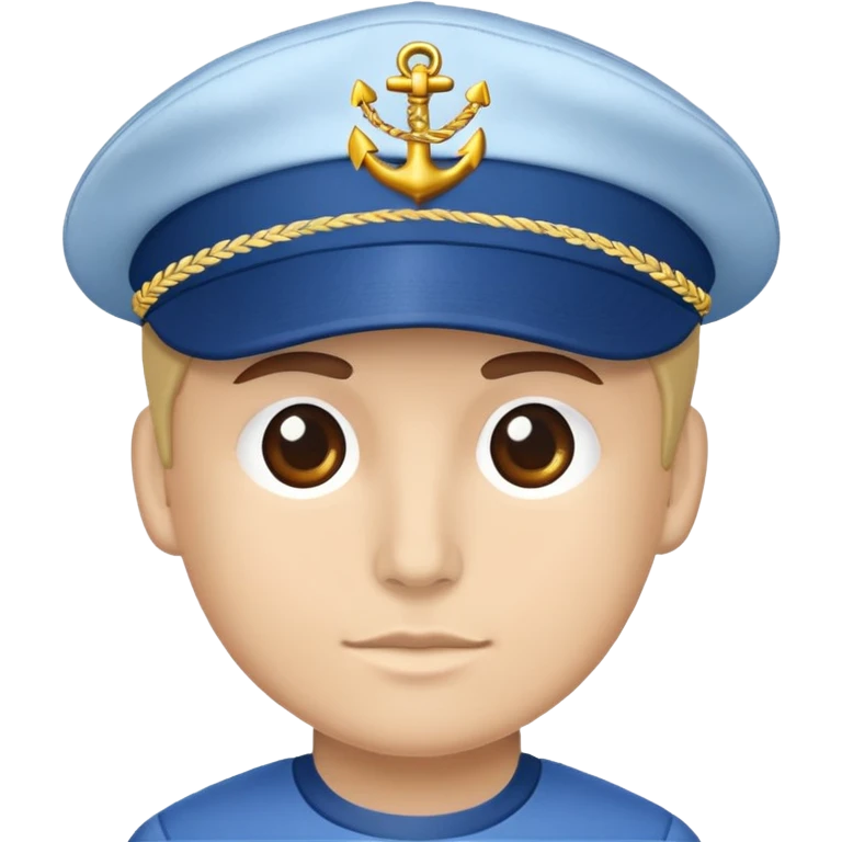 Blue cap with Marine written on it emoji