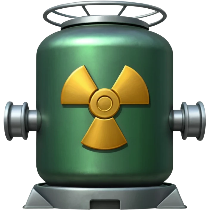 create a very realistic nuclear reactor in green color emoji