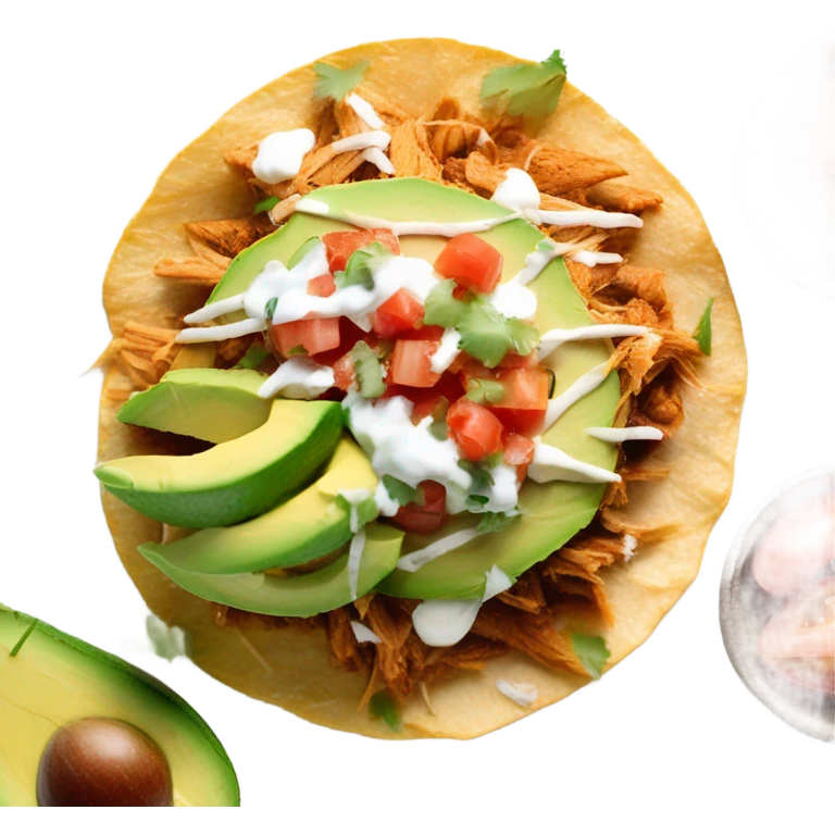 Shredded Chicken tinga tostada emoji