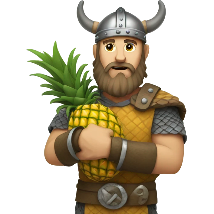 Viking holding a Pineapple  emoji