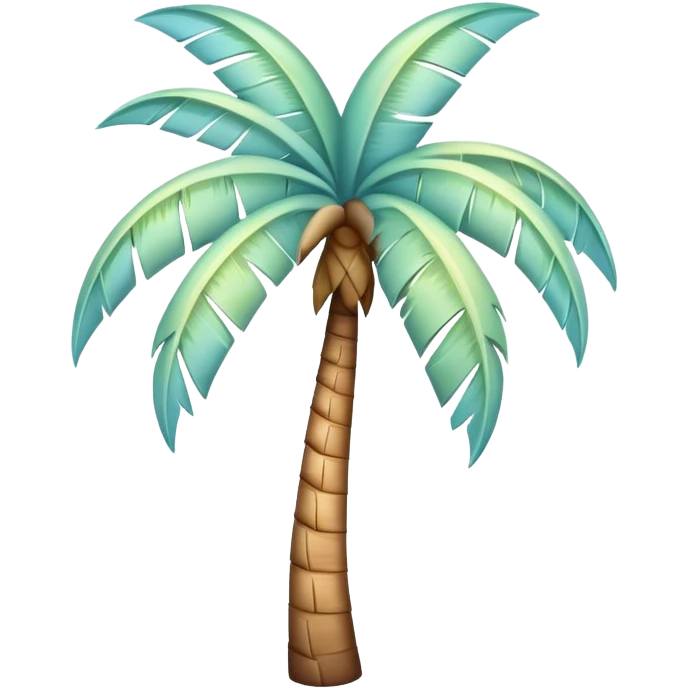 Pastel palm tree emoji