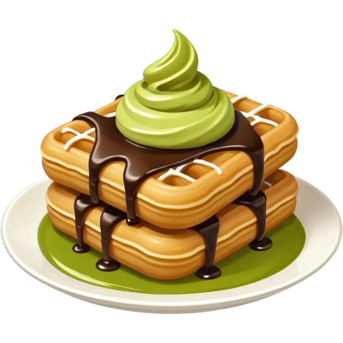 mini churros chocolate and matcha topping sauce emoji