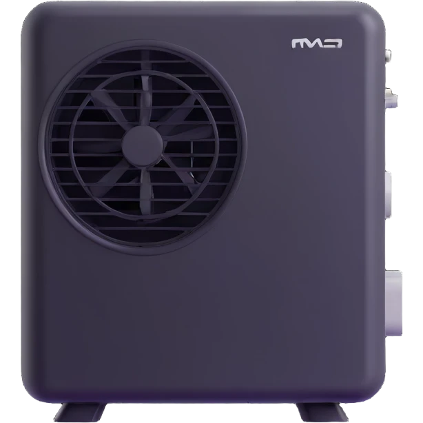 sleek air conditioning unit blowing cold air emoji