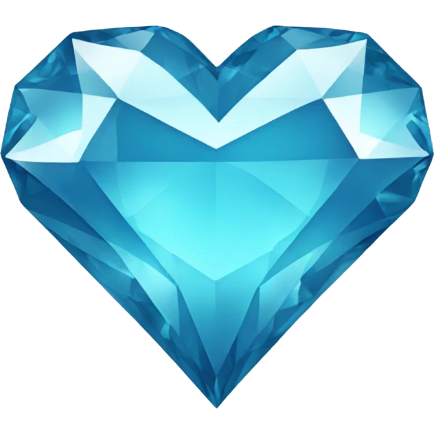Light blue diamond heart  emoji