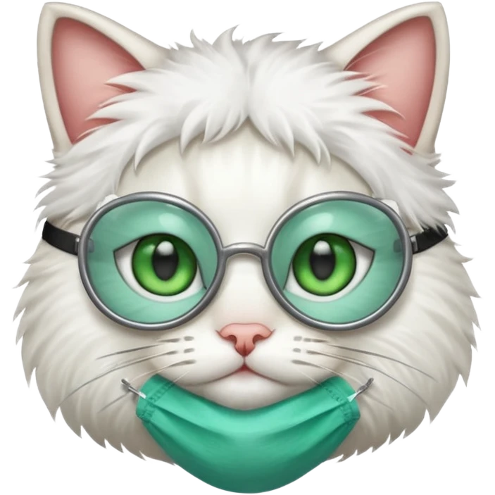 doctor cat, surgical mask emoji