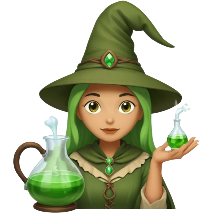 green witch cooking potion emoji